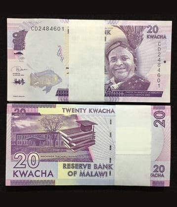 Malawi 20 kwacha serial 100 pcs GEM UNC 1 PACKET