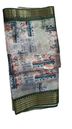 Elegant Light Green Organza Saree