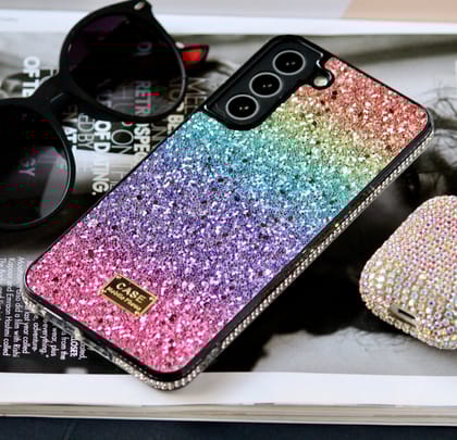 Bling Rainbow Glitter Diamonds Cover-Samsung Galaxy S23
