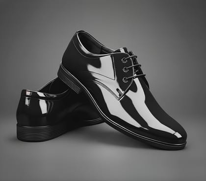 WUGO::Latest  Fabulous Black Oxford Formal Shoes for Men & Boys | Premium Lace-Up Office Wear Shoes | Classic Design, Comfortable Fit & Durable Finish for Daily Business Use