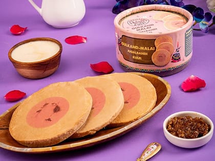 Gulkand+ Malai Jugalbandi Slice Kulfi (Pack of 3)