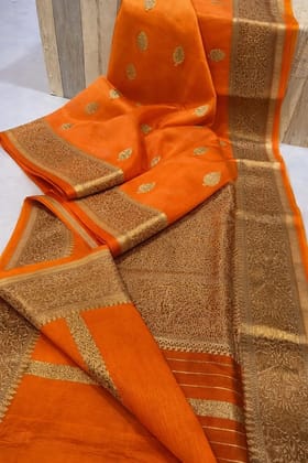 banarasi SOFT KORA ORGANZA SILK saree collection. All over weaving  design.