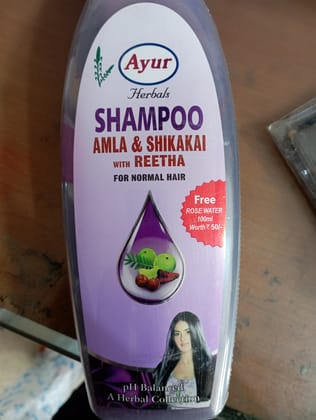 Ayur herbals shampoo amla & shikakai  with reetha for normal hair 
