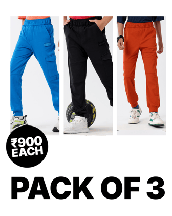 3-Pack Summer Cargo Joggers-4-5 Y