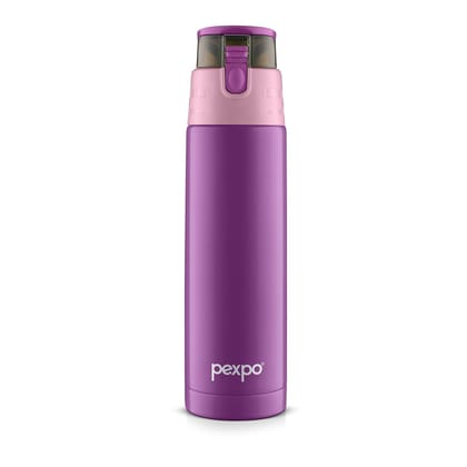 Pexpo 24 Hrs Hot & Cold Stainless Steel Vacuum Insulated Flask, 1000ml, Purple, Cardio | Thermosteel Flask | Double Walled | Durable | Leak-Proof | Eco-Friendly | Home | Kitchen | Travelling