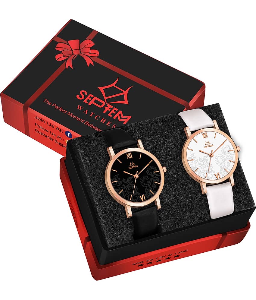 Septem Multicolor Leather Analog Men's Watch