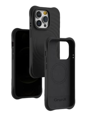 Wave - 3D Wave Pattern Liquid Silicon iPhone Case - Black iPhone 15