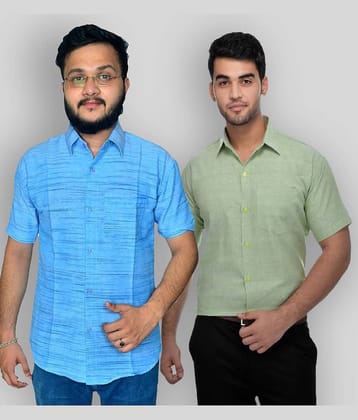 DESHBANDHU DBK - Multicolor Cotton Regular Fit Men's Formal Shirt (Pack of 2)