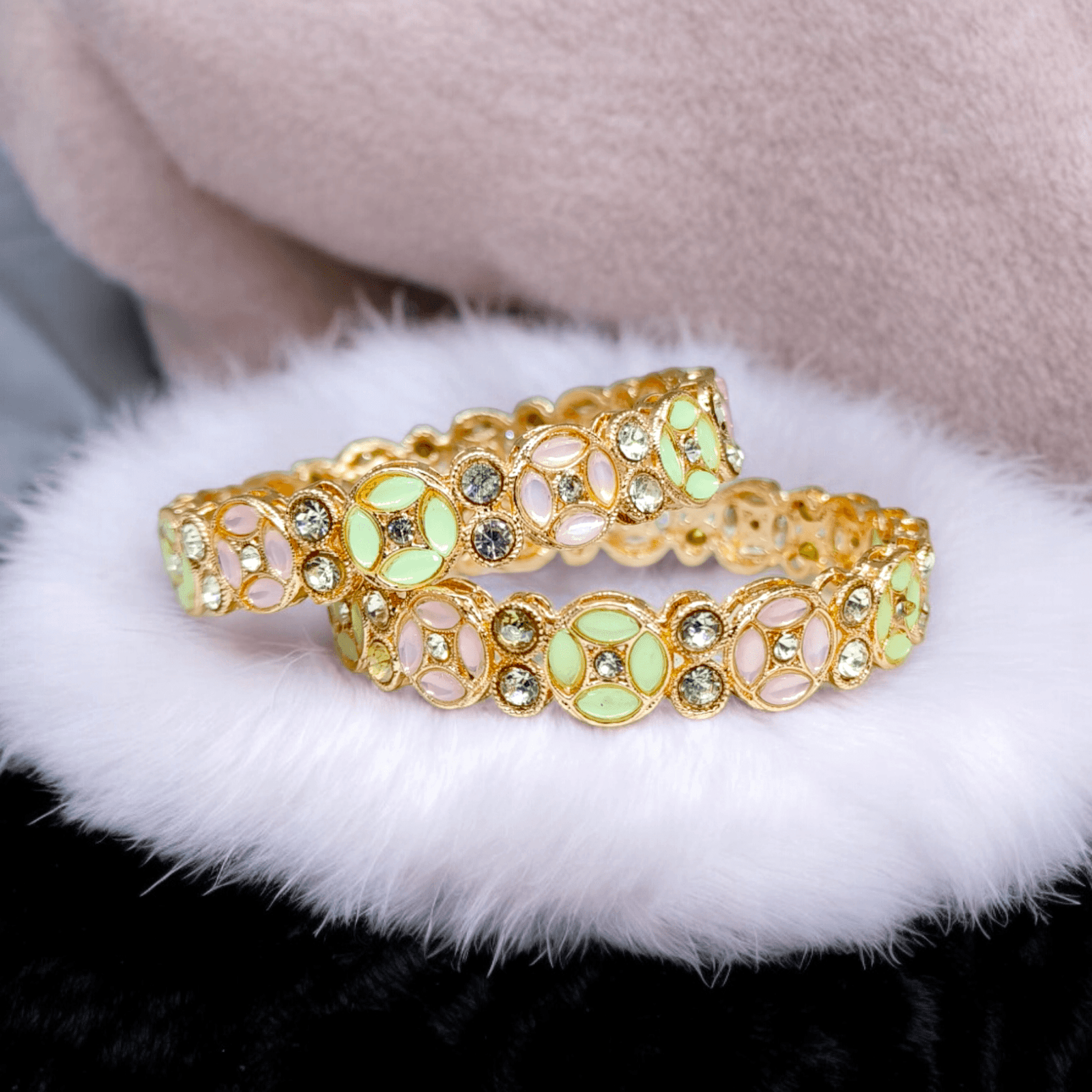 Colorful Gold Bangles