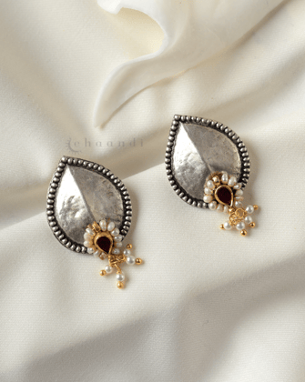 Gold Polish Silver Earrings CHE1753