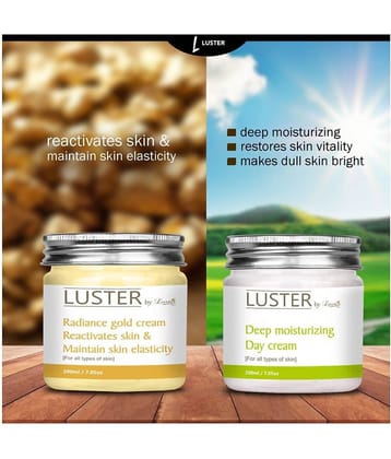 Luster Deep Moisturizing Day Cream + Radiance Gold Skin Night Cream 200 ml Pack of 2