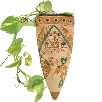 NATURE TOUCH TERRACOTTA WALL HANGINGING FLOWER VASE NATURE TOUCH TERRACOTTA WALL HANGINGING FLOWER VASE