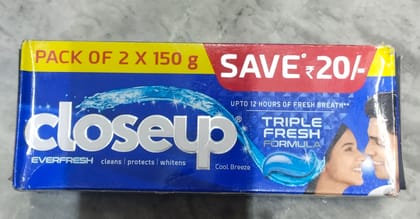 Closeup everfresh toothpaste pack of 2 (150 +150)