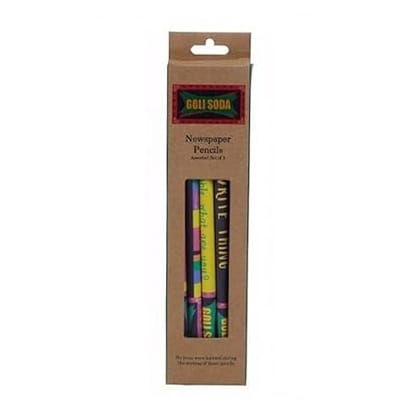 Goli Soda Upcycled Multicolor Newspaper Pencils (Pack Of 5)