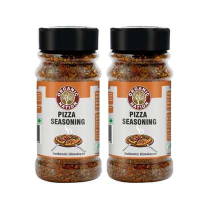 Organic Nation Pizza Seasoning 80g (Pack of 2) | Authentic Italian Herb Blend | Natural & Aromatic | Perfect for Pizza, Pasta, Garlic Bread
