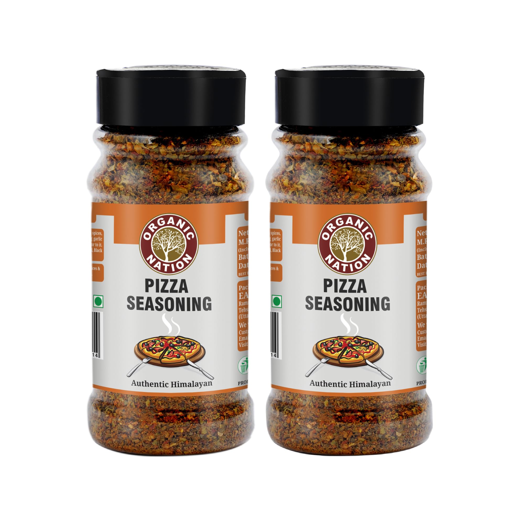 Organic Nation Pizza Seasoning 80g (Pack of 2) | Authentic Italian Herb Blend | Natural & Aromatic | Perfect for Pizza, Pasta, Garlic Bread