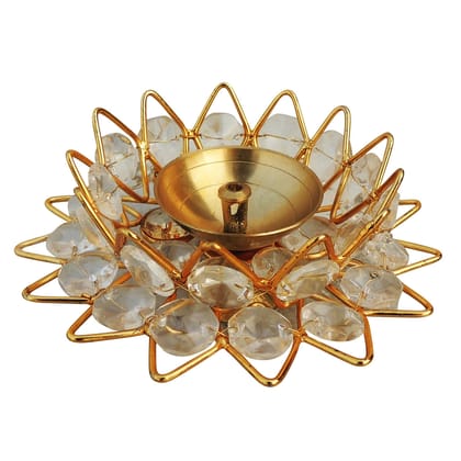 Brass Fancy Bowl Crystal Deepak No. 2 (ZMAS423 B)
