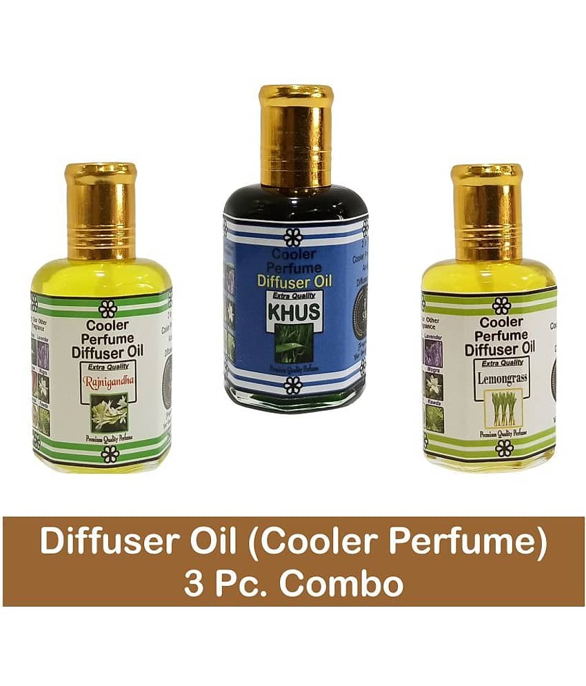 INDRA SUGANDH BHANDAR - Rajnigndha, Khus & Lemongrass Pure, Natural and Undiluted Multipurpose Diffuser Oil 25ml Each Pack Of 3