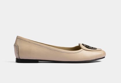 KATE BALLERINAS IN PEBBLE BEIGE LEATHER-EU 36/UK 3