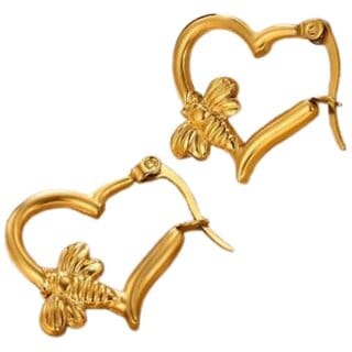 KIMTI 18K Gold Plated Share Falcon Hoop Anti Tarnish Earring