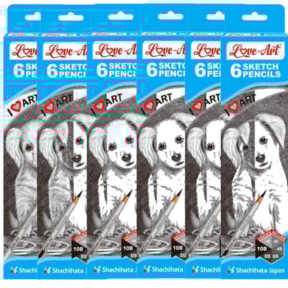 Artline Sketch Pencil Set Of 6 X 6 Packs | For Drawing, Sketching, Hatching, Shading | Ultra Dark and Super Smooth