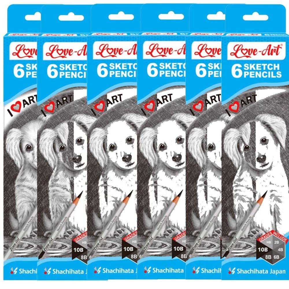 Artline Sketch Pencil Set Of 6 X 6 Packs | For Drawing, Sketching, Hatching, Shading | Ultra Dark and Super Smooth