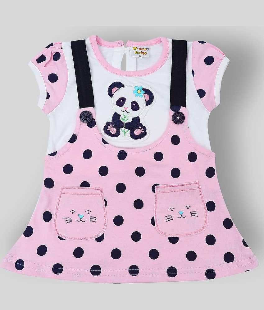 NammaBaby Pack of 1 Baby Girls Cotton Blend Dresses ( Pink )