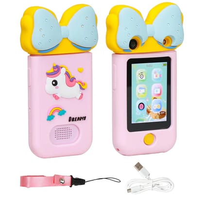 Cute Animal Design Kids Smartphone Toy Cell Phone for Kids-Unicorn Pink