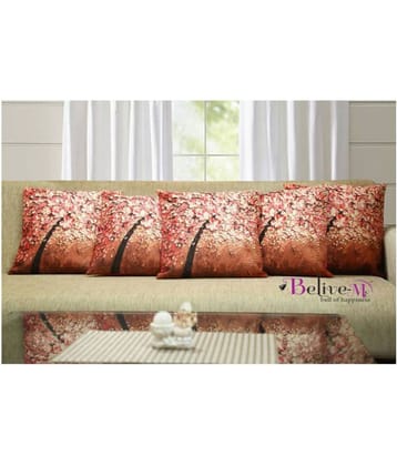Belive-Me Set of 5 Cushion Covers Floral Themed 40X40 cm (16X16 inch)