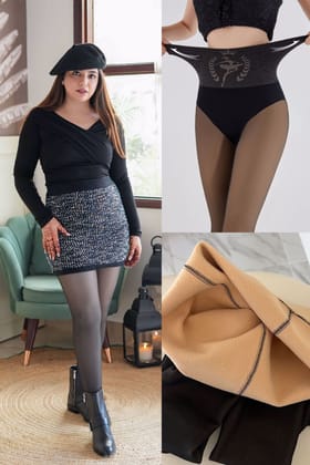 Tummy Tuck Viral Fleece Leggings-One size