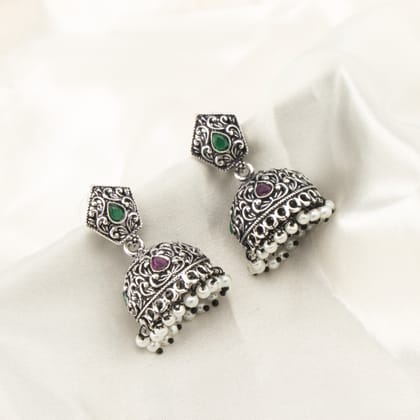 Multicolour Neeja Jhumka-Multicolor