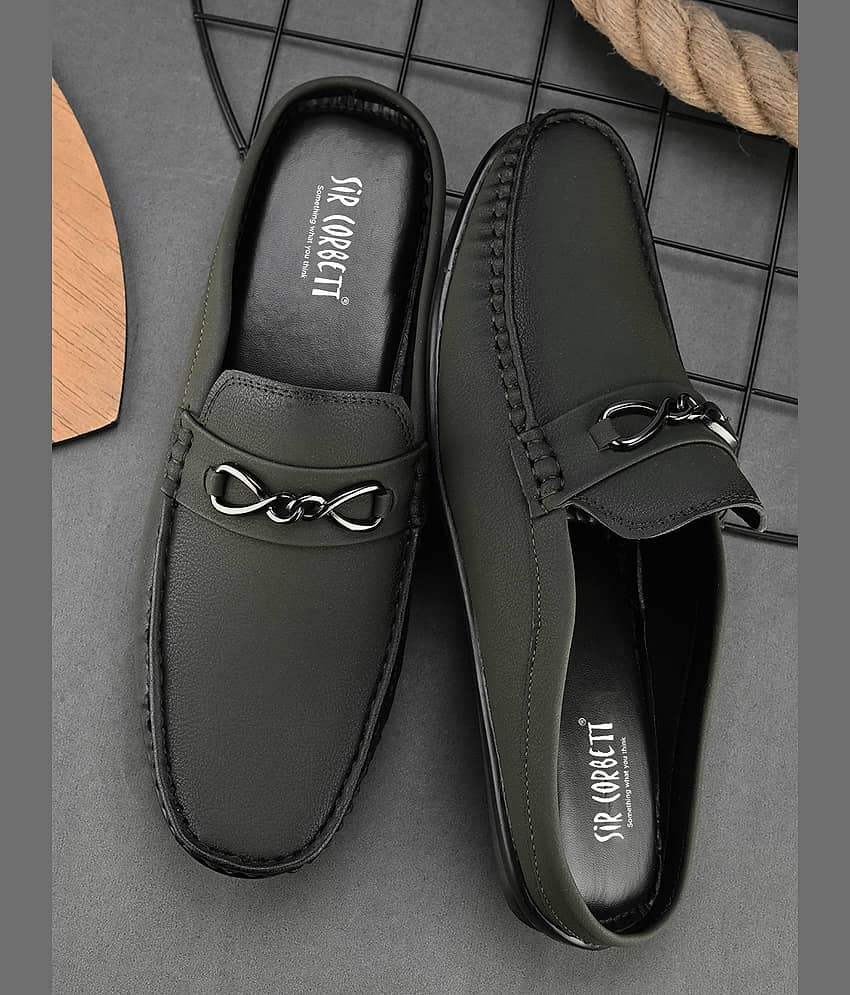 Sir Corbett Olive Men's Slip on