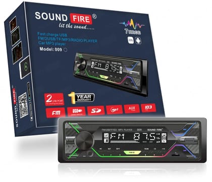 SOUND FIRE 009 Charge Pro+ C-USB/FM/SD/AUX/Bluetooth Wireless with Phone Caller Id Receiver Universal Car Stereo (Single Din) SOUND FIRE 009 Charge Pro+ C-USB/FM/SD/AUX/Bluetooth Wireless with Phone Caller Id Receiver Universal Car Stereo (Single Din) - 