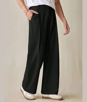 Broadstar Regular Pleated Men's Formal Trouser - Black ( Pack of 1 )