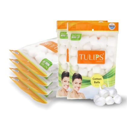 Tulips 50 White Cotton Balls In A Ziplock Bag (Pack Of 6) Tulips 50 White Cotton Balls In A Ziplock Bag (Pack Of 6) - Pack of 6