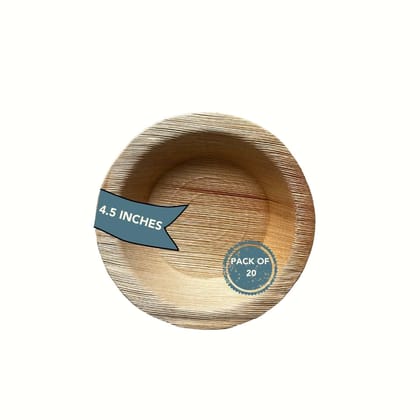 Disposable Areca Plates 4.5 Inches- Pack of 20
