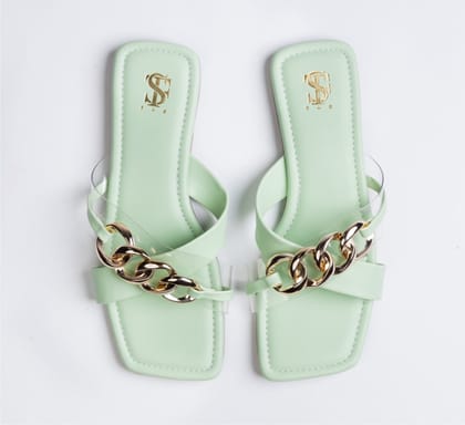 Alexis Cross Chained flats-35