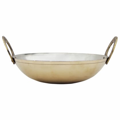 Brass Kadai With Kalai Work, 1.75 Liter (ZMAS173 C)