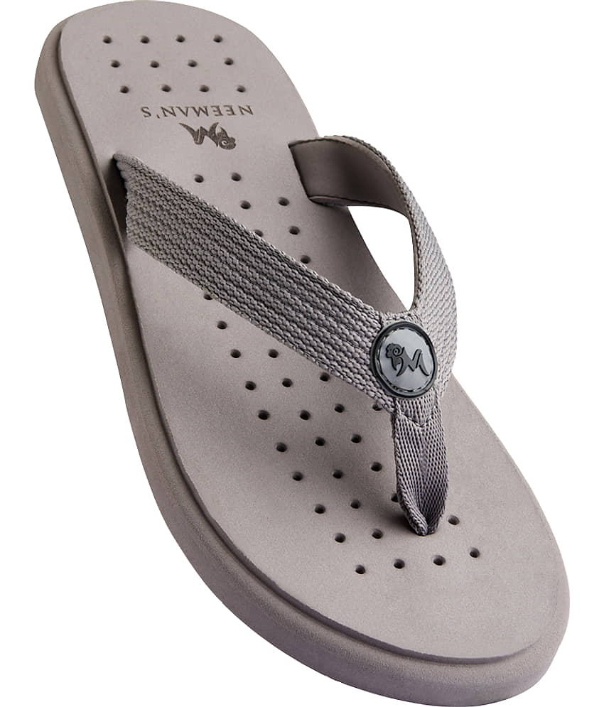 Neemans - Grey Fabric Thong Flip Flop