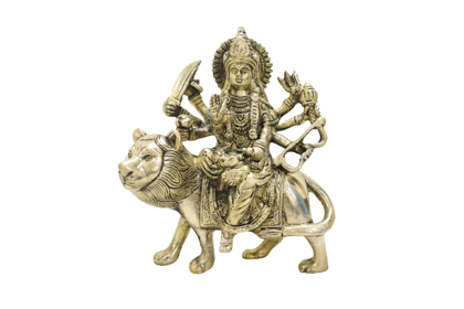 Antique Brass Maa Durga | Brass Figurine | Puja Essentials | Maa Durga Figurine | Antique Brass Work