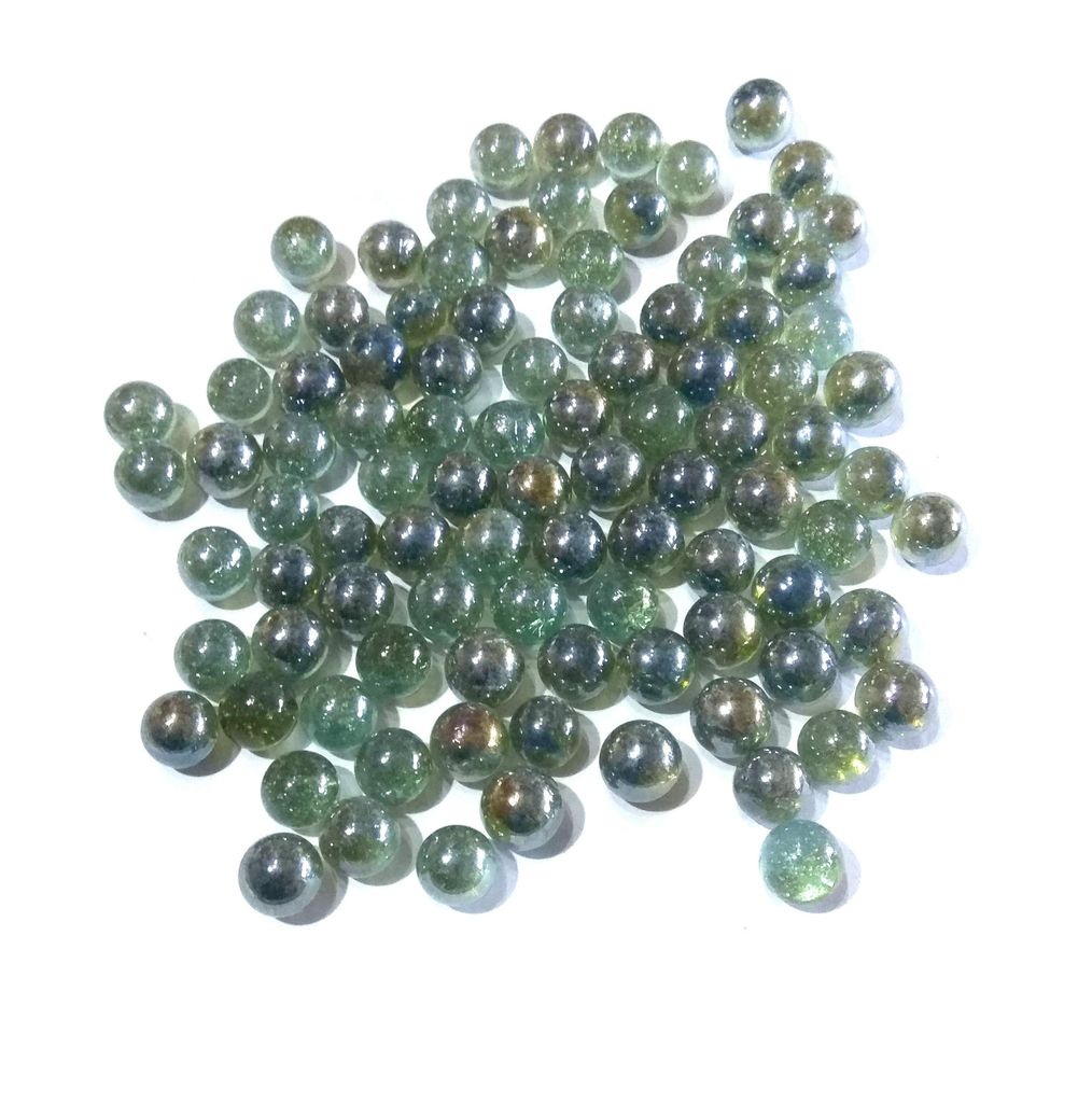 Nawani Collections 100 Pcs of Mini Size Glass Marbles with Shooter Unique Collection.Size - 1.3mm