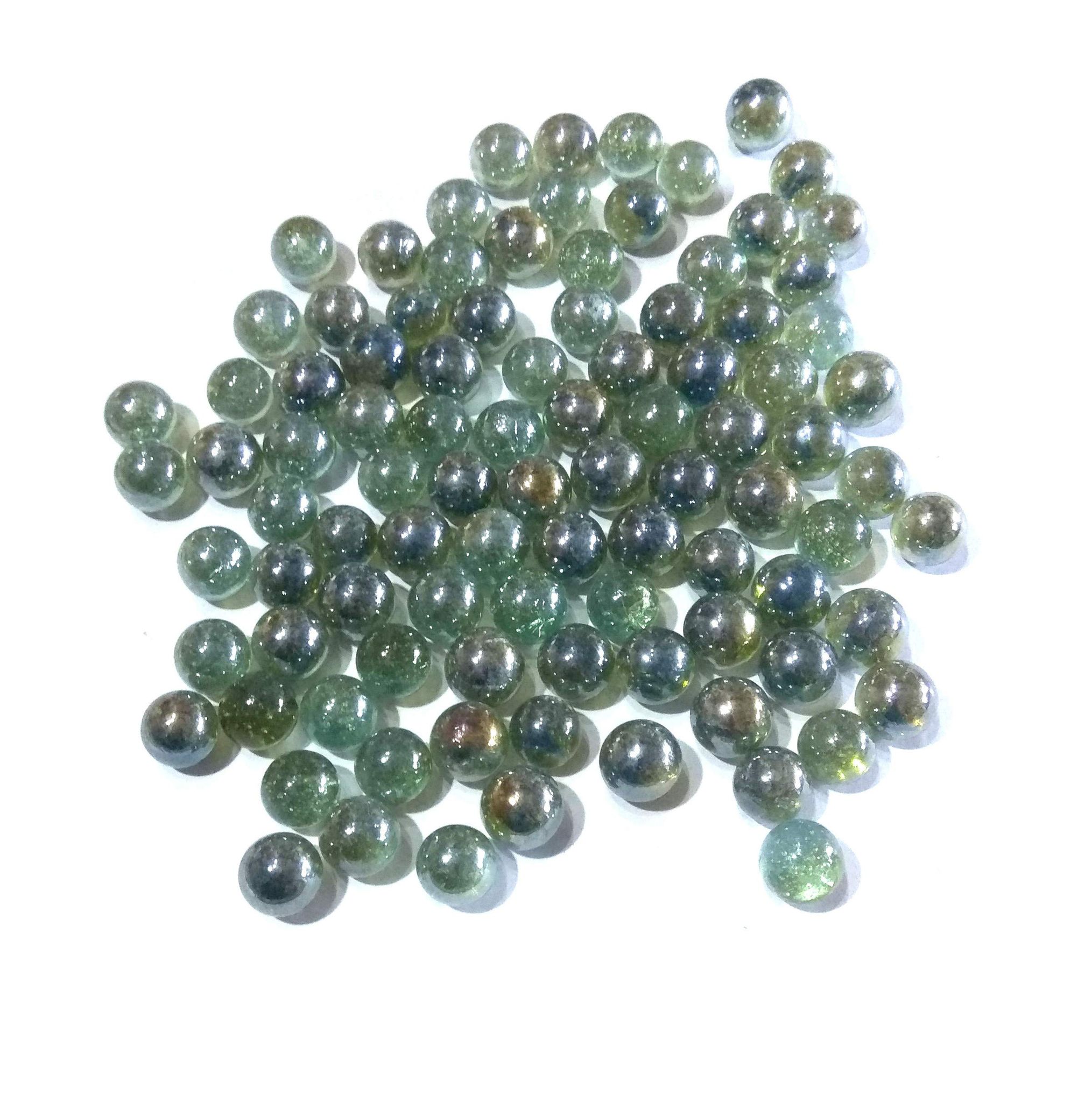 Nawani Collections 100 Pcs of Mini Size Glass Marbles with Shooter Unique Collection.Size - 1.3mm
