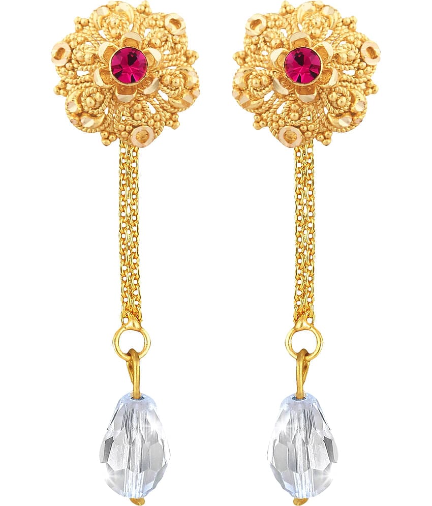 VIVASTRI Golden Drop Earrings ( Pack of 1 )