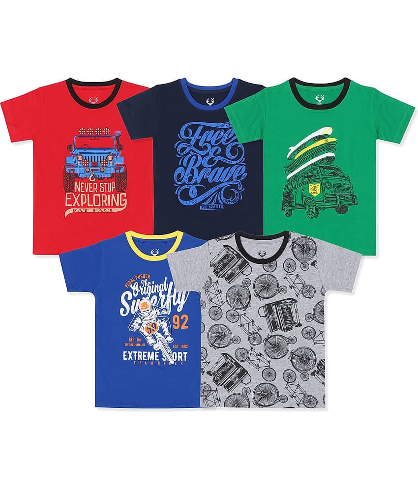 E1K Pack of 2 Boys Cotton Polo T-Shirt ( Multicolor )