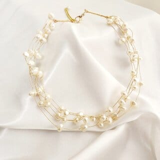 Fashion Jewellery Stylish Choker Necklace Set For Women And Girls  Western party necklace  peal necklace for girls