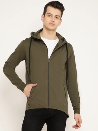 Punk PSY-ZIPPER Olive Sweatshirt-S / Olive