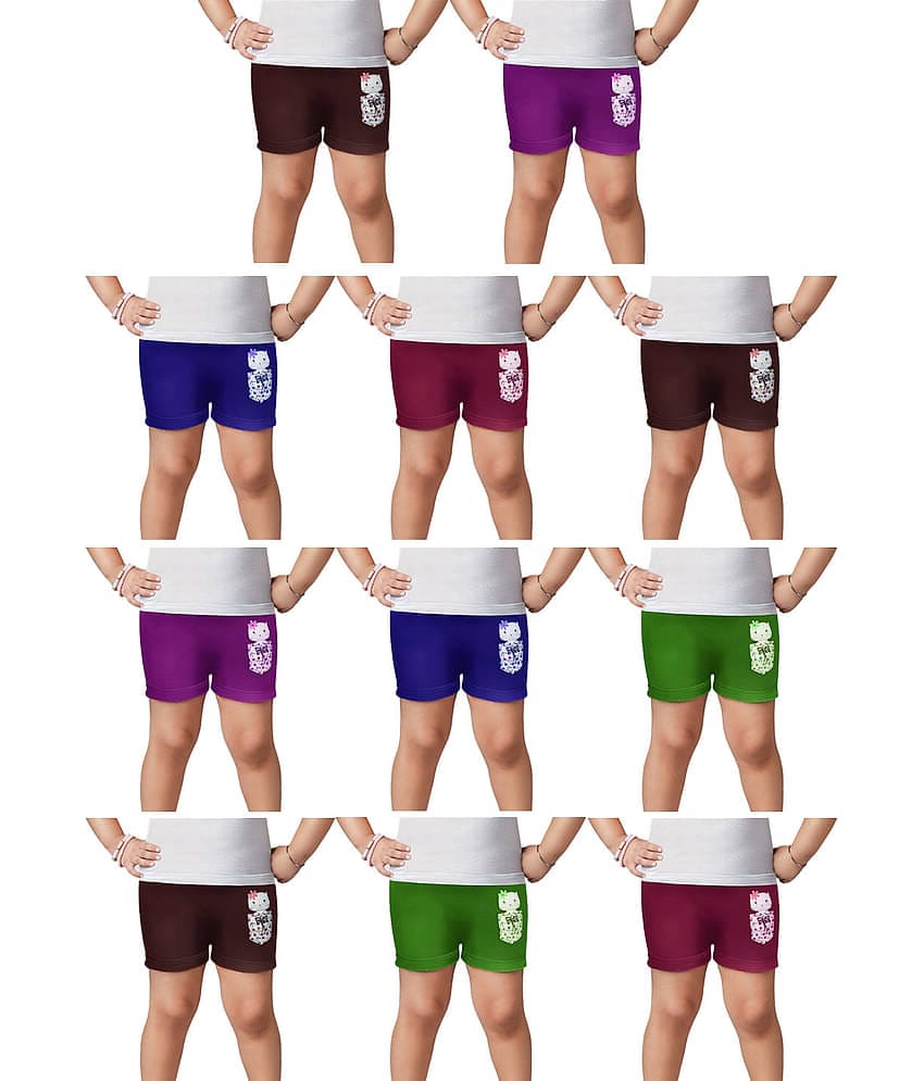 Dixcy Slimz Kiara Cotton Printed Multicolour Bloomers for Kids/Boys/Girls - Pack of 11