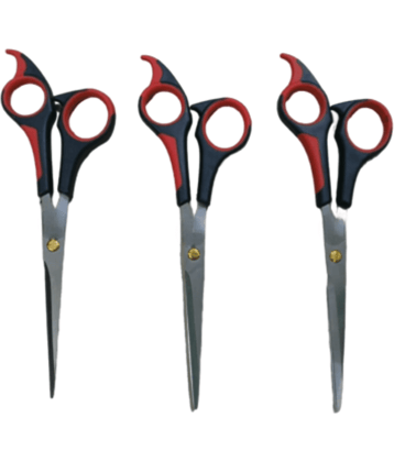 DKUY Professional Hair Cutting Scissors 6 inches Scissor for Professional Look, Premium Plastic HANDLE (Pack of 3)