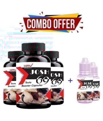 HMV Herbals JOSH 69 Men Power Combo Capsules+Oil Capsule 90 no.s Pack Of 5
