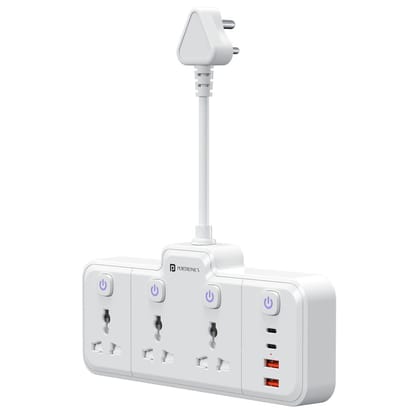 Portronics Power Plate Prime Adapters & Chargers - White